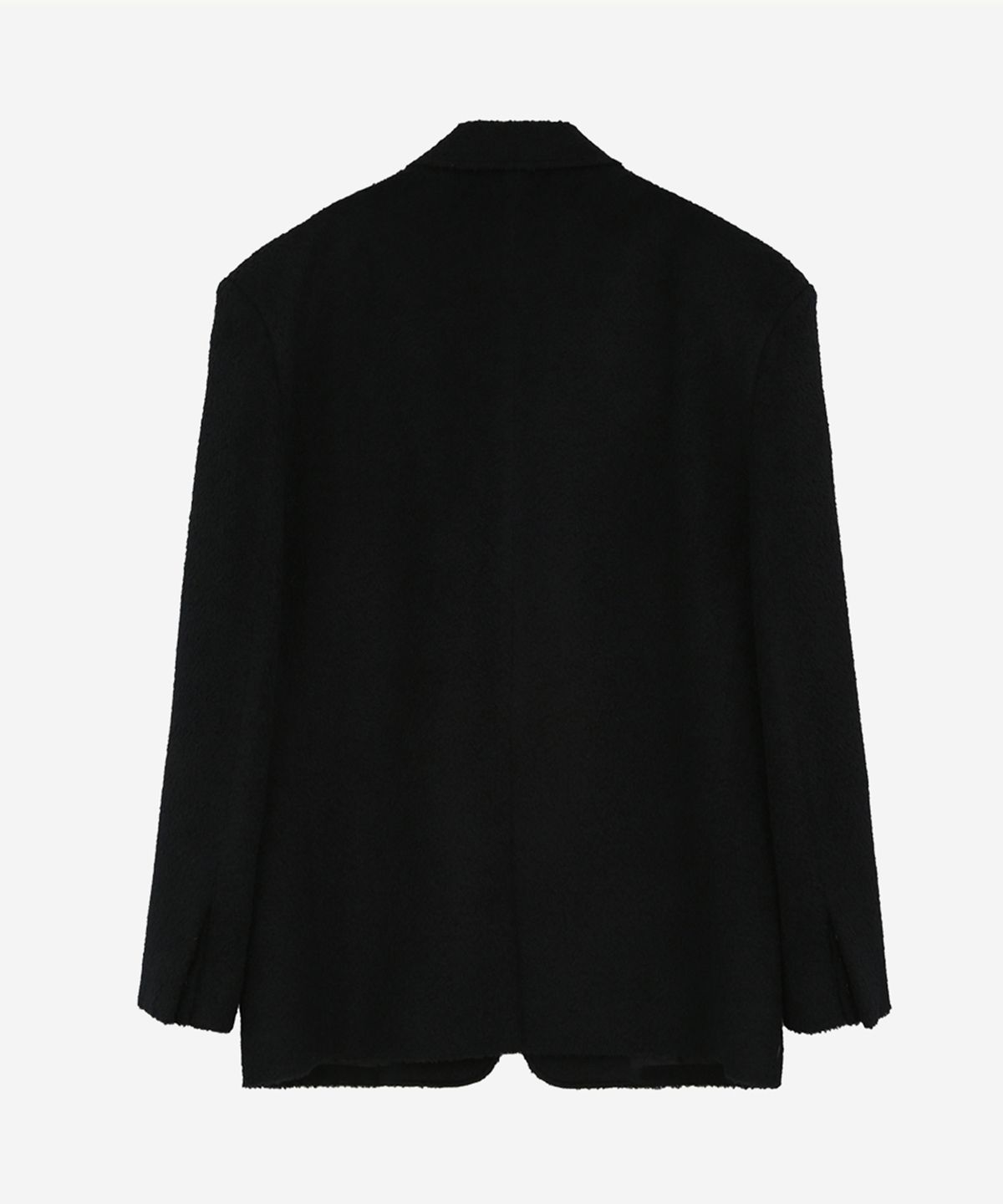 유지(YUJI) OVERSIZE WOOL ALPAKA TAILORED JACKET BLACK