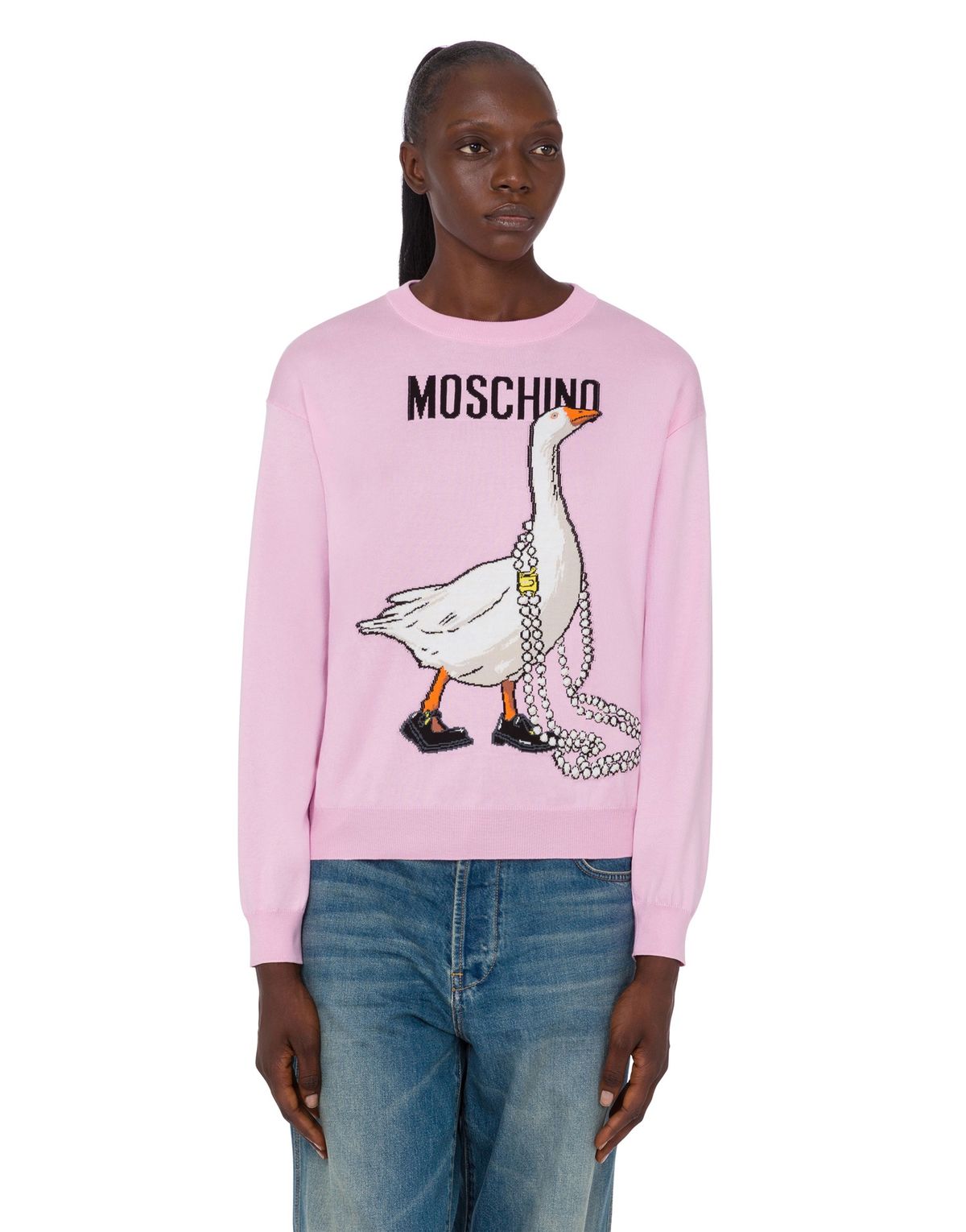 모스키노(MOSCHINO) 구스 펄 코튼 니트