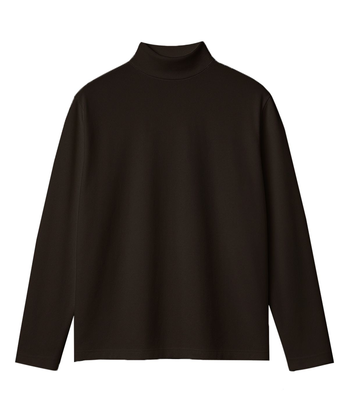 랜덤오프(RANDOMOFF) [Unisex] RÉSERVE OVER FIT MOCK-NECK TEE [DARK BROWN]