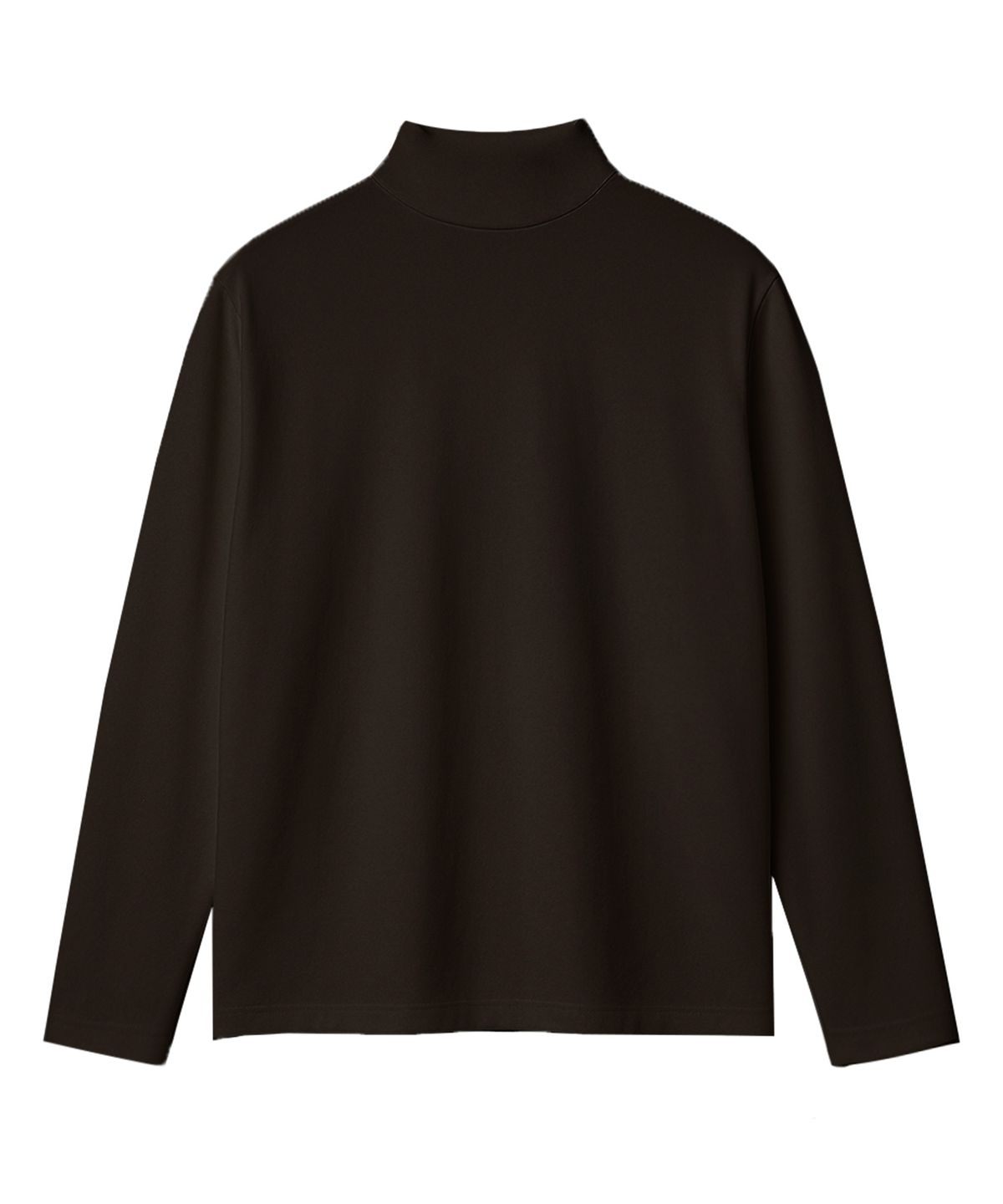 랜덤오프(RANDOMOFF) [Unisex] RÉSERVE OVER FIT MOCK-NECK TEE [DARK BROWN]