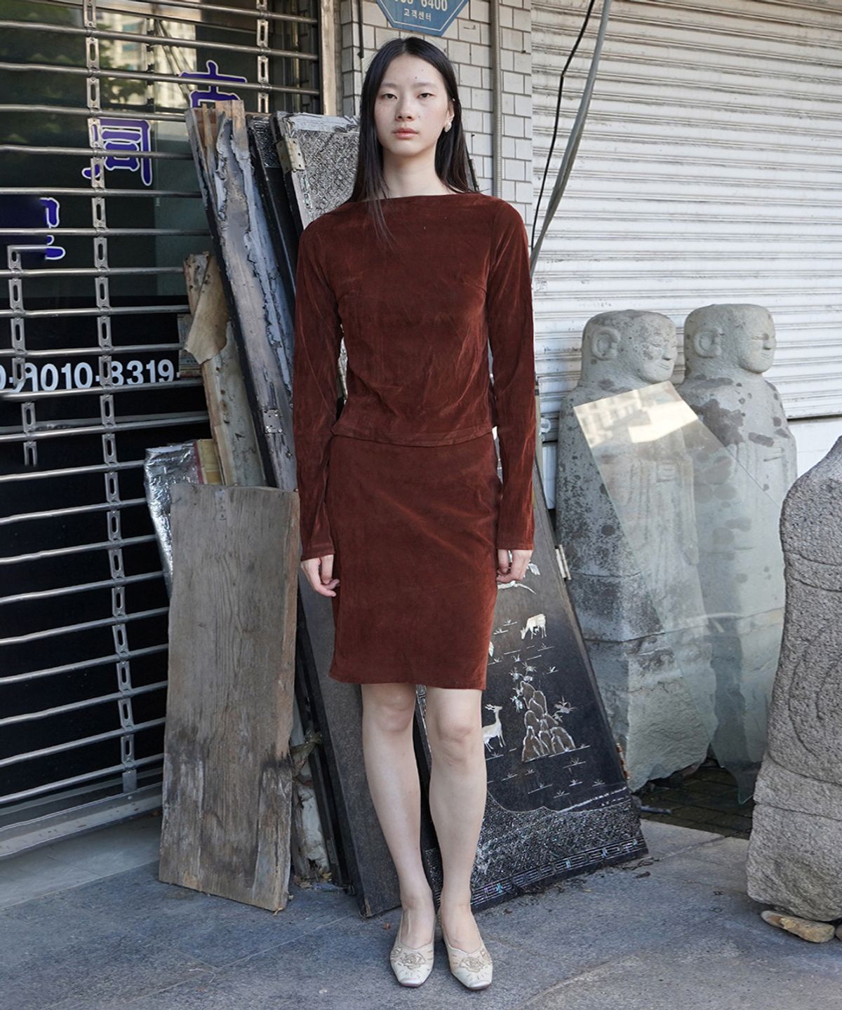 누아누(NUUANU) Camosa Long Sleeve_Brown