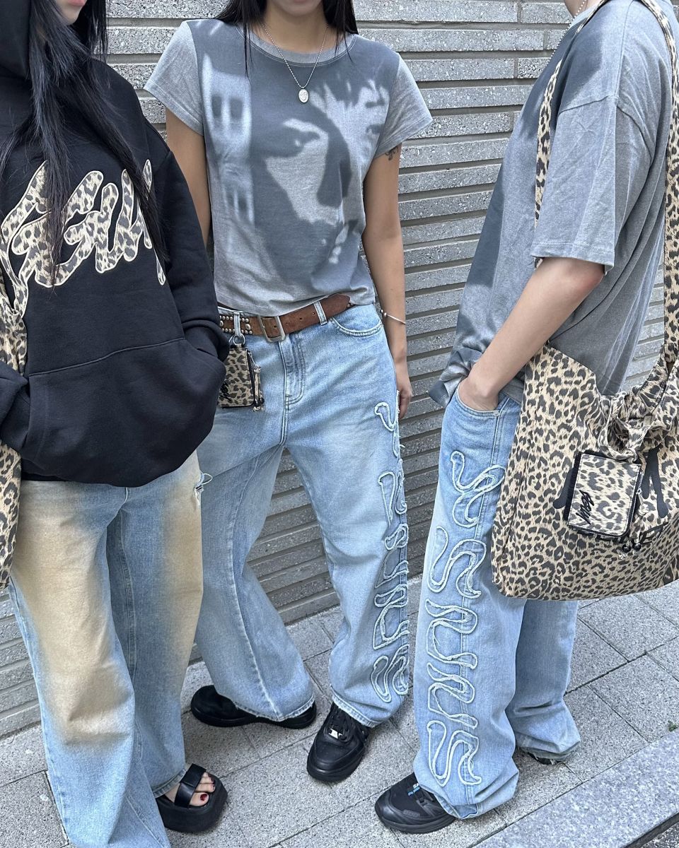 MUSINSA公式 | DEINET [GGUM x DEINET] CROP S/S T-SHIRT IN GREY