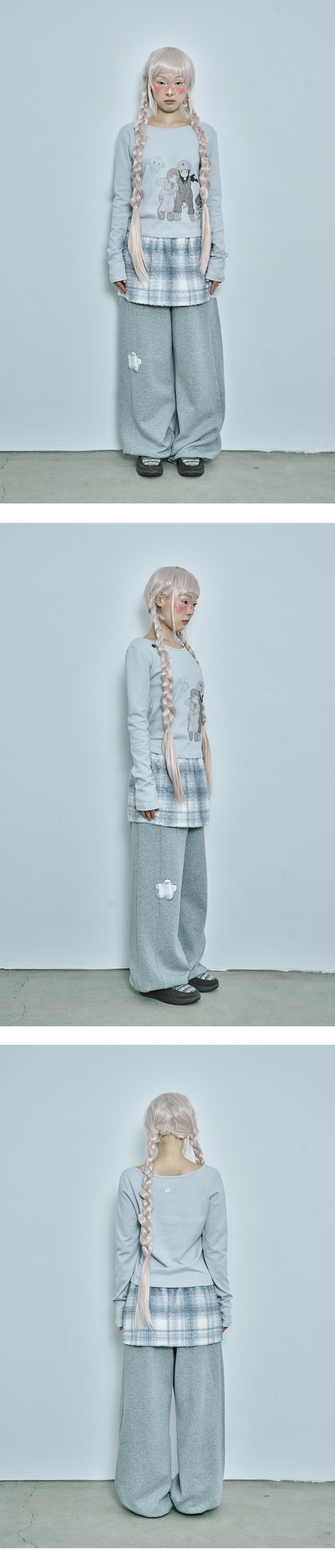 MUSINSA | HUG YOUR SKIN HUGYOURSKIN x JUBA Printed Button Top (Sky