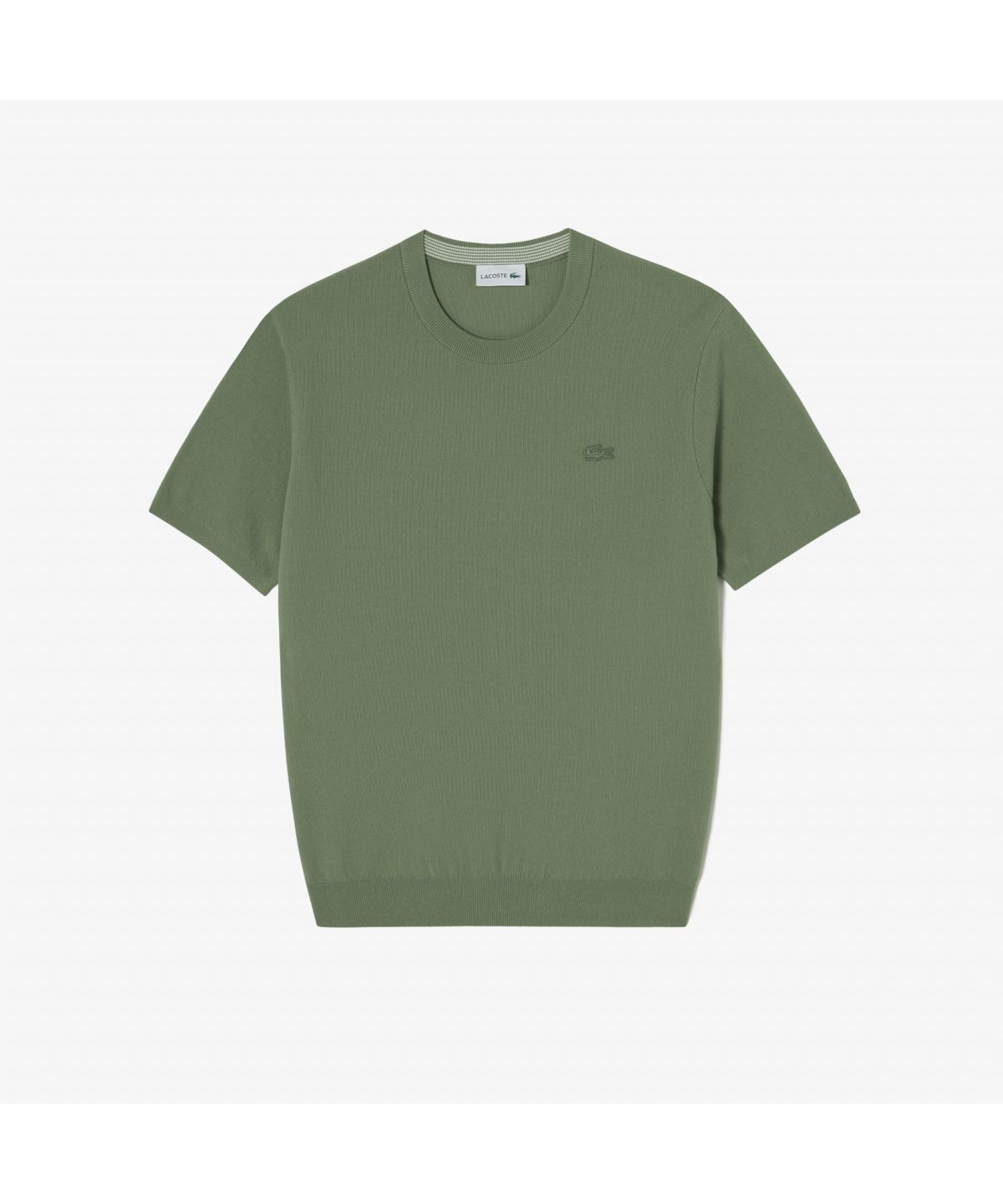 라코스테(LACOSTE) 남성 솔리드 반팔 크루넥 스웨터 AH224E-55G BMY