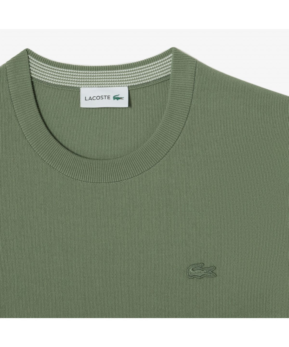 라코스테(LACOSTE) 남성 솔리드 반팔 크루넥 스웨터 AH224E-55G BMY