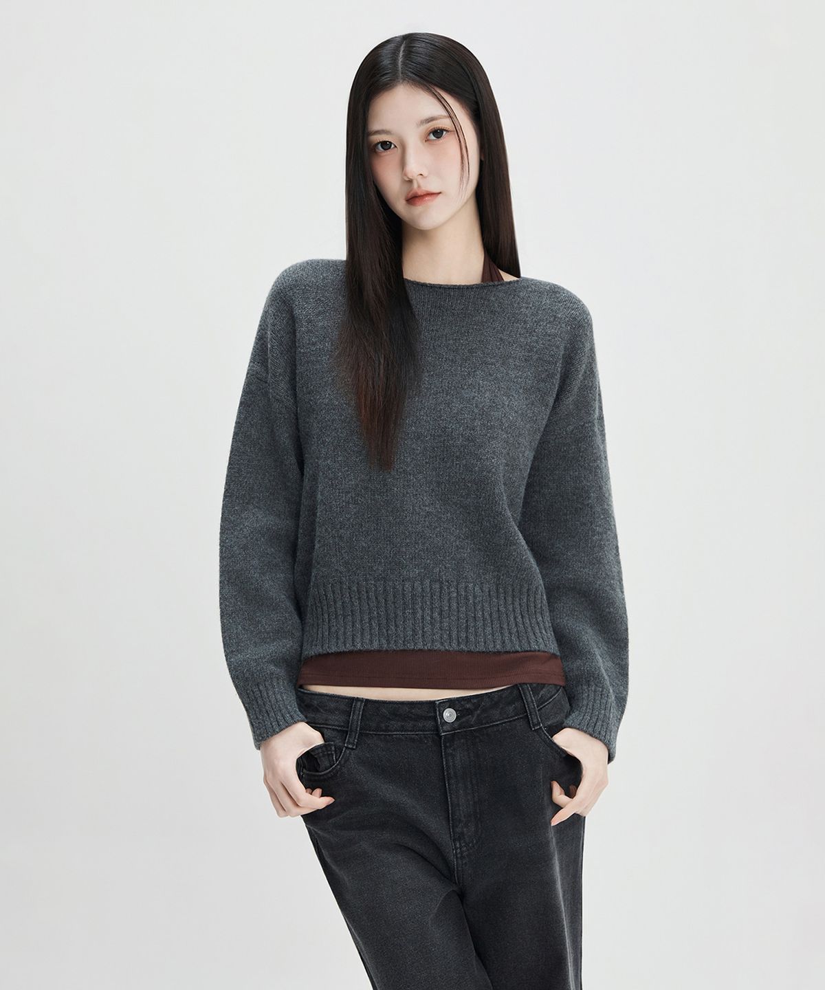 미쏘(MIXXO) 보트넥 도톰 풀오버 RE KAFV3SS_MIWKAG11QS
