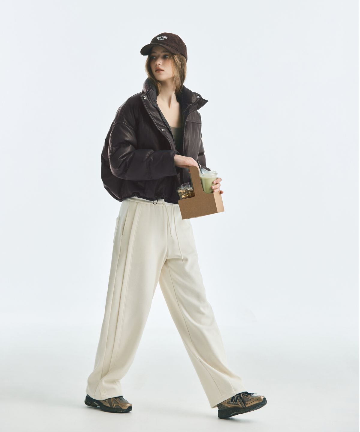 미쏘(MIXXO) 기모 배색 밴딩팬츠_MIWTMFC3SS