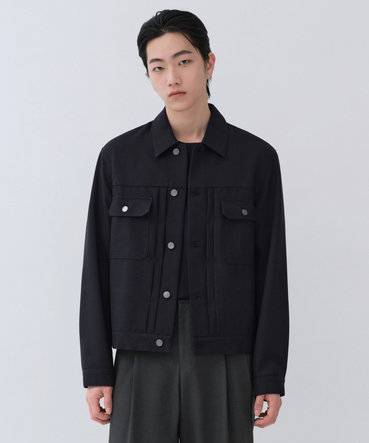무신사 스탠다드(MUSINSA STANDARD) 포멀 트러커 재킷 [네이비]