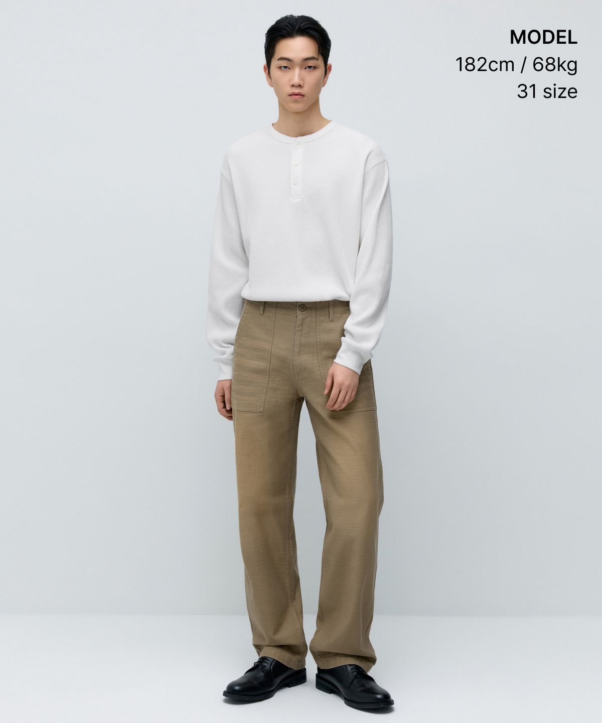무신사 스탠다드(MUSINSA STANDARD) 페이디드 백사틴 퍼티그 팬츠 [베이지]