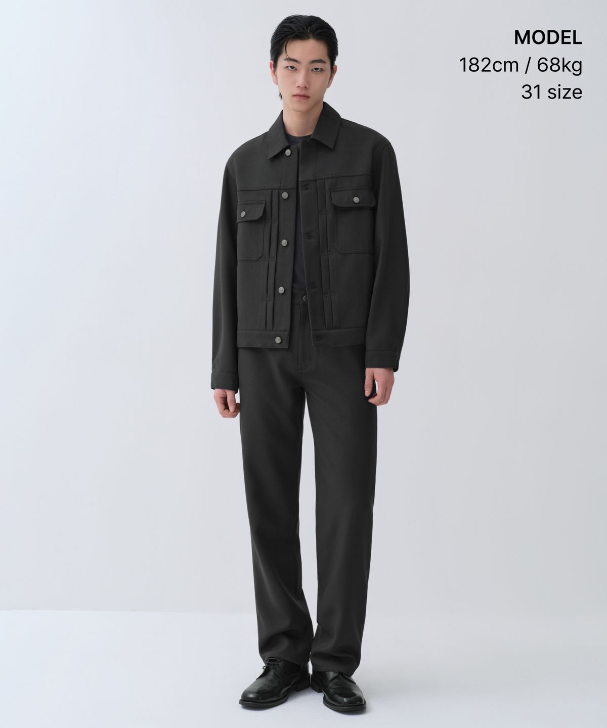 무신사 스탠다드(MUSINSA STANDARD) 스트레이트 포멀 진 [다크 그레이]
