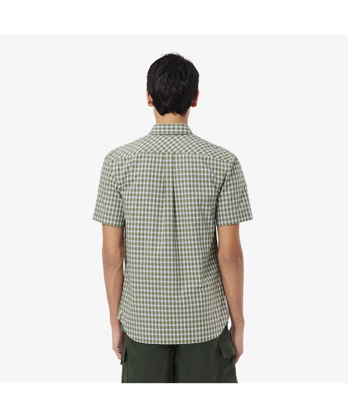 라코스테(LACOSTE) 남성 반팔 체크 셔츠 CH0744-55G IC3