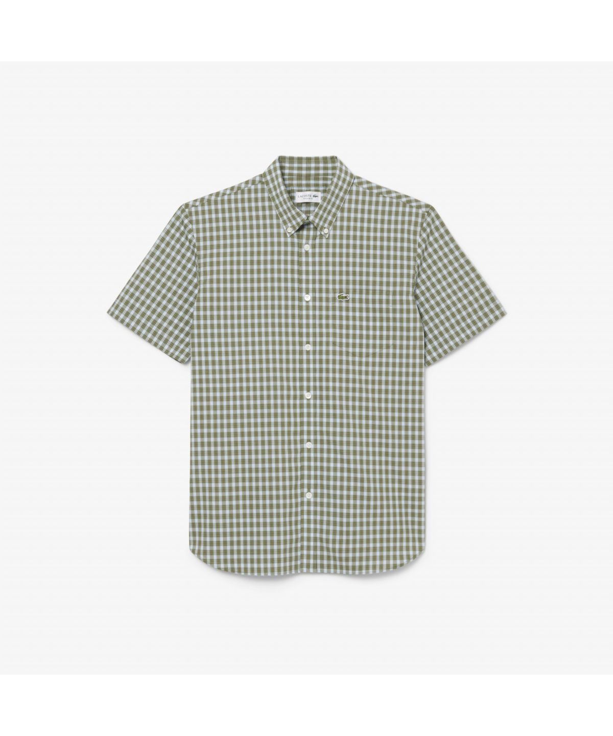 라코스테(LACOSTE) 남성 반팔 체크 셔츠 CH0744-55G IC3