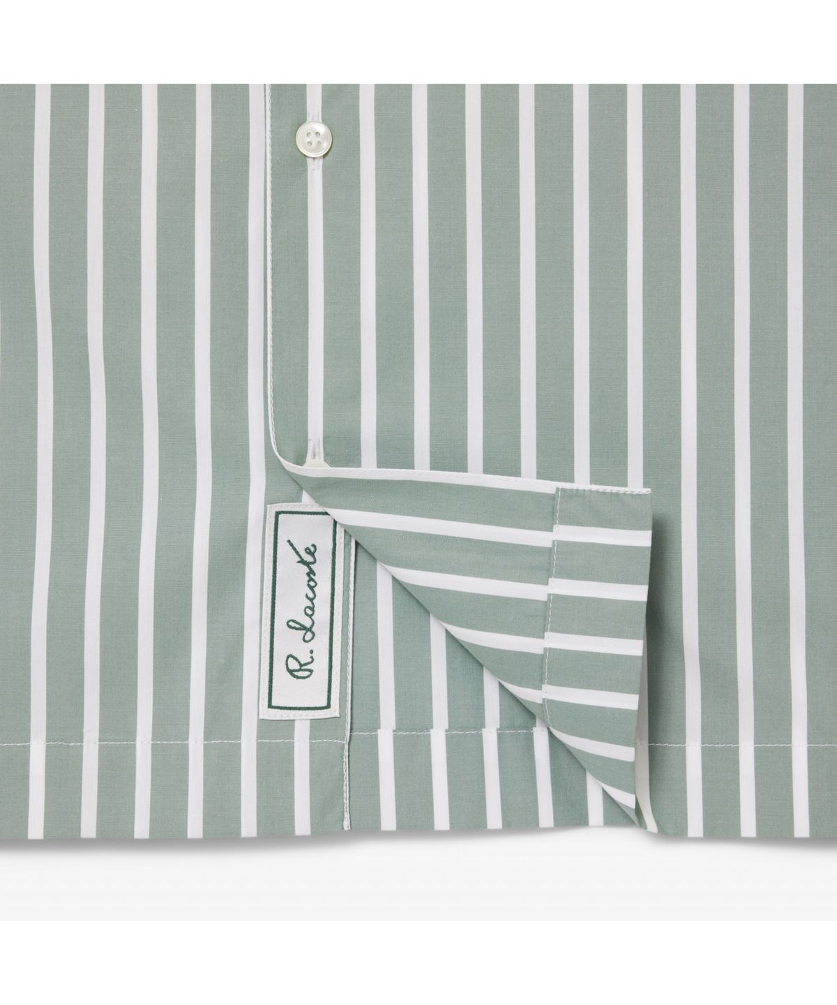 라코스테(LACOSTE) 남성 하와이안 카라 스트라이프 반팔 셔츠 CH9083-55G BLI