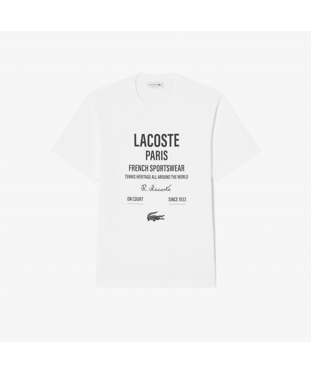 라코스테(LACOSTE) 남성 레터링 그래픽 프린트 티셔츠 TH2692-55G 001