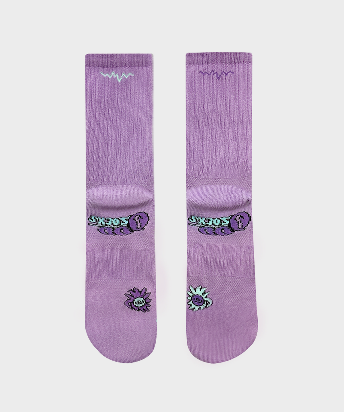 오드삭스(ODDSOCKS) 쿨맥스 쿠셔닝 컬러 러닝 크루 삭스 -퍼플