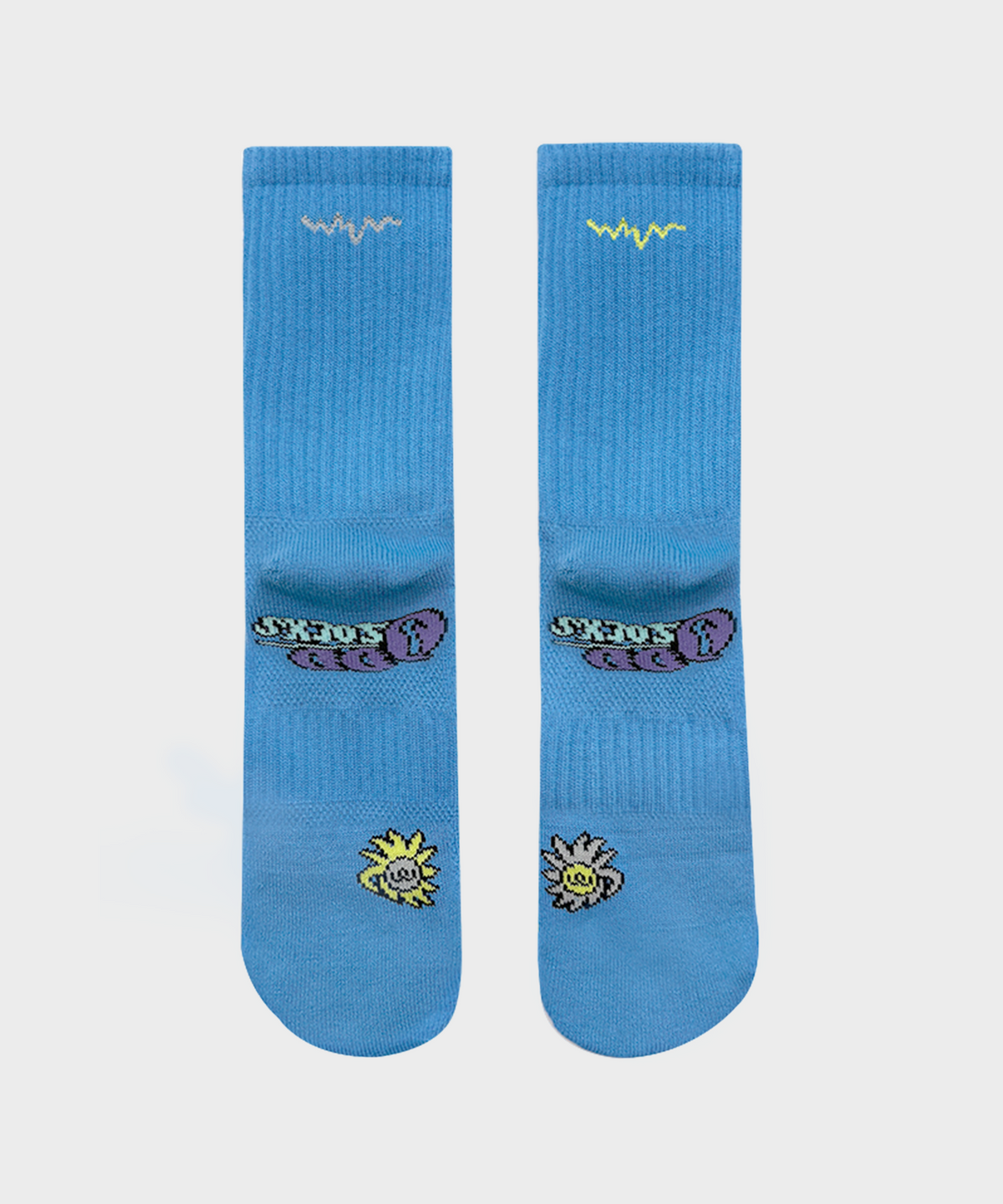 오드삭스(ODDSOCKS) 쿨맥스 쿠셔닝 컬러 러닝 크루 삭스 -블루