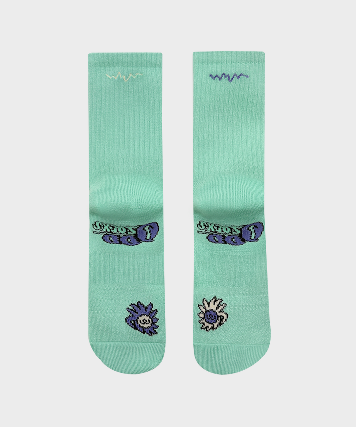 오드삭스(ODDSOCKS) 쿨맥스 쿠셔닝 컬러 러닝 크루 삭스 -민트