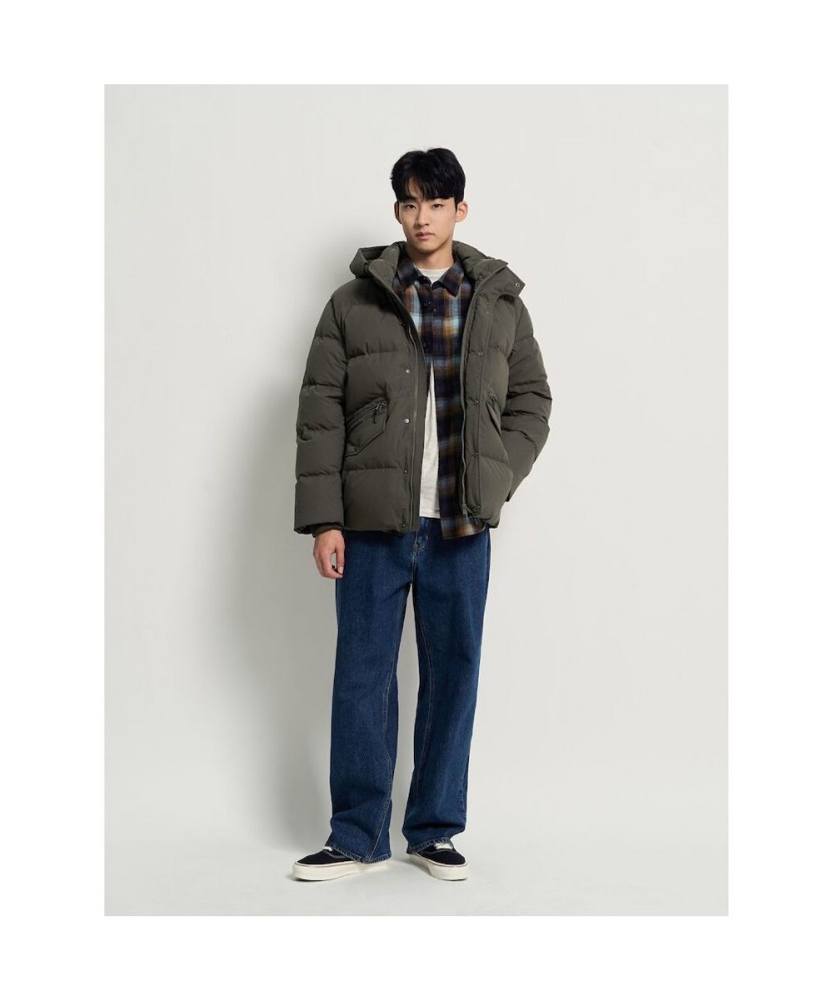 빈폴 멘(BEANPOLE MEN) 캐주얼 푸퍼 다운 재킷  카키