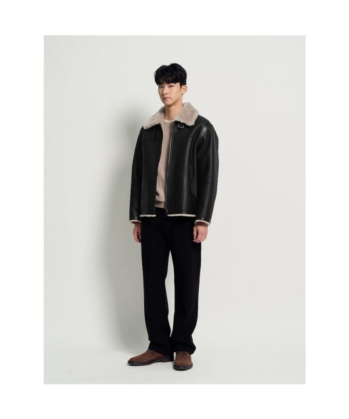 빈폴 멘(BEANPOLE MEN) 울라이크 저지 팬츠  블랙