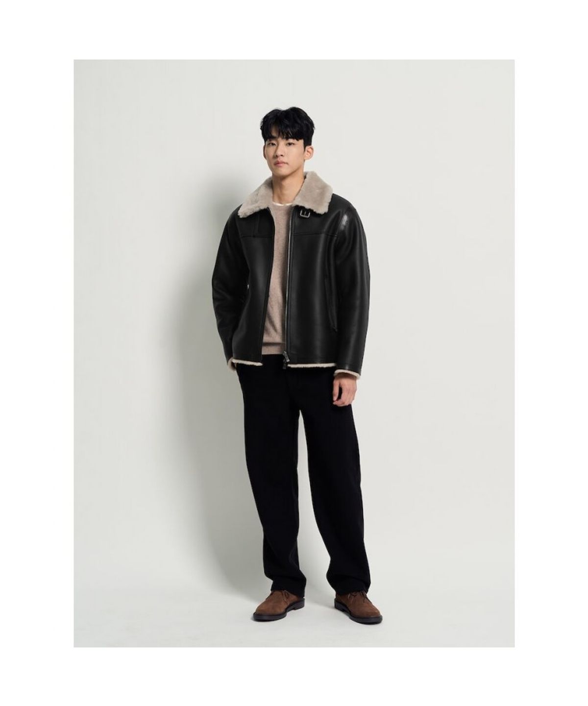 빈폴 멘(BEANPOLE MEN) 울라이크 저지 팬츠  블랙
