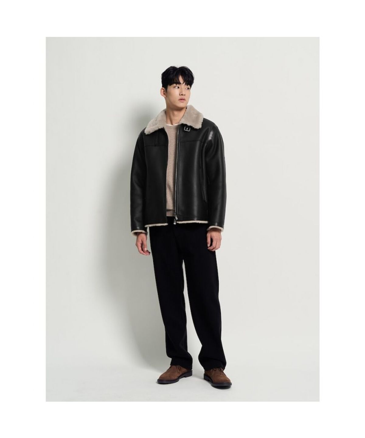 빈폴 멘(BEANPOLE MEN) 울라이크 저지 팬츠  블랙