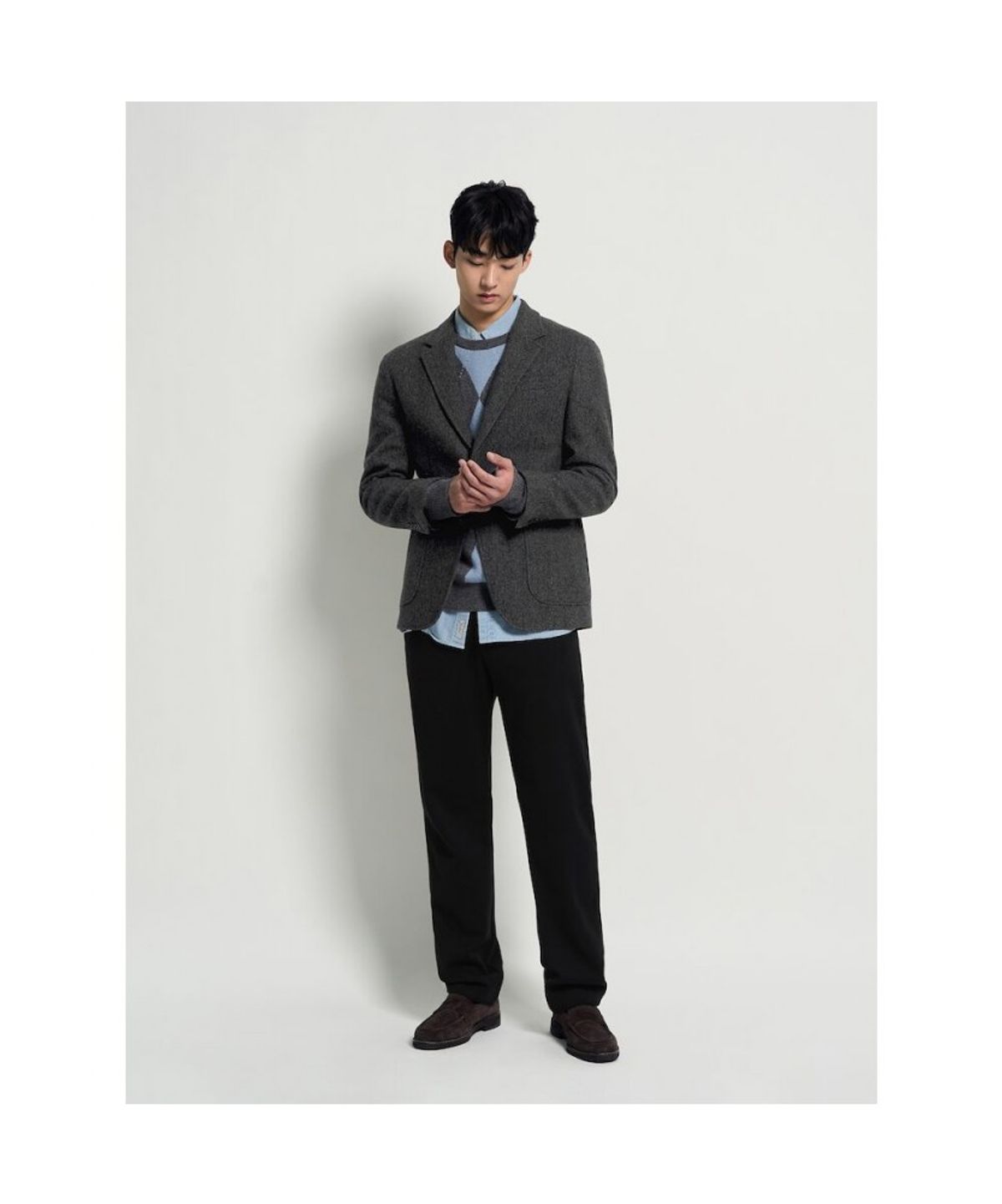 빈폴 멘(BEANPOLE MEN) 기모 트윌 컴포트핏 슬랙스  블랙