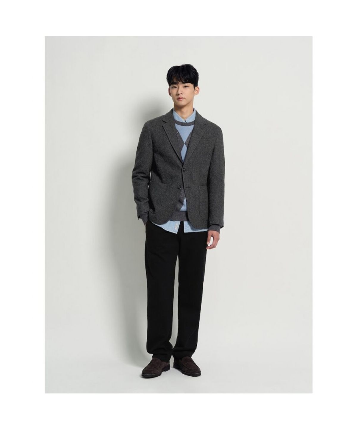 빈폴 멘(BEANPOLE MEN) 기모 트윌 컴포트핏 슬랙스  블랙