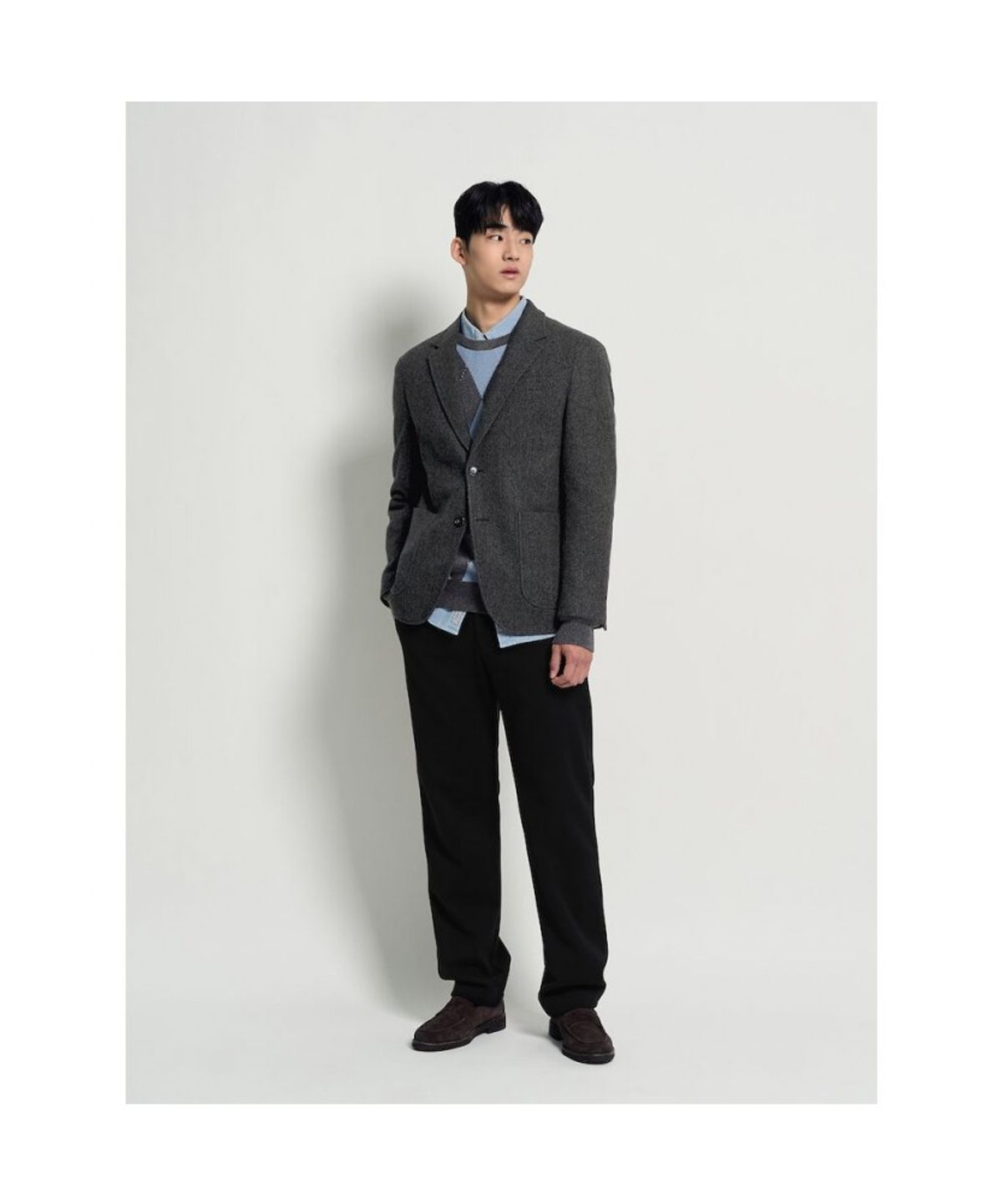빈폴 멘(BEANPOLE MEN) 기모 트윌 컴포트핏 슬랙스  블랙