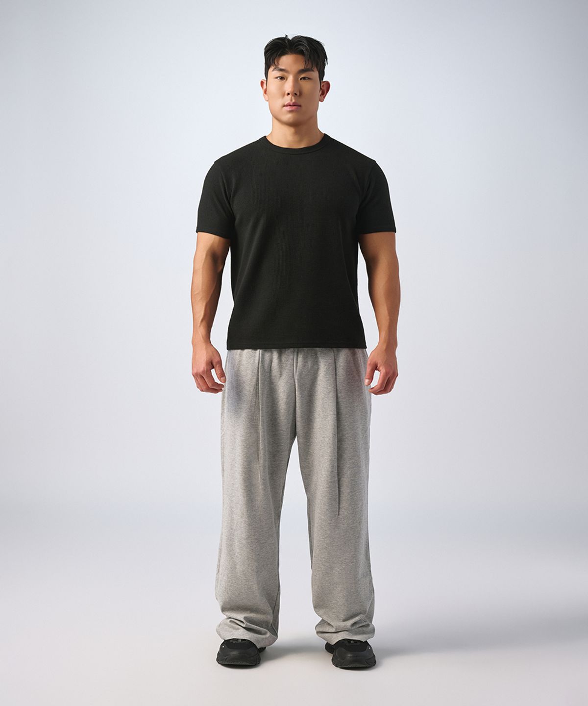 무신사 스탠다드 스포츠(MUSINSA STANDARD SPORTS) 와플 머슬핏 크롭 숏슬리브 (2color)