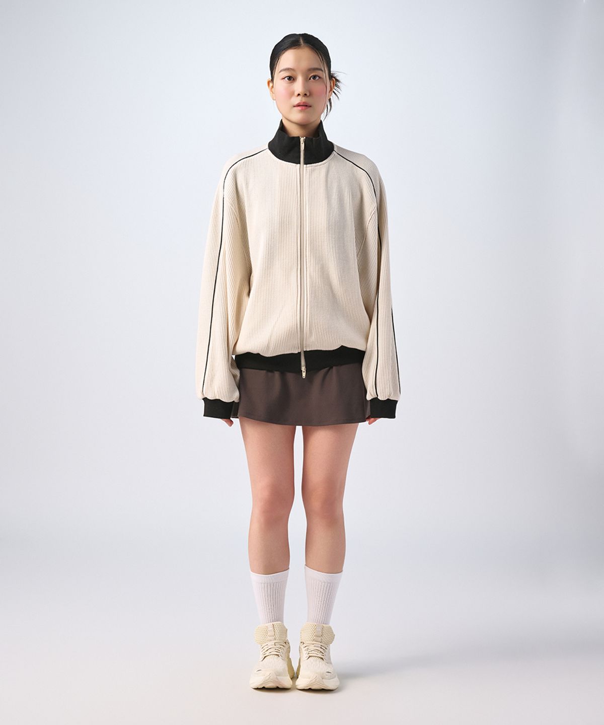 무신사 스탠다드 스포츠(MUSINSA STANDARD SPORTS) 와플 오버핏 트랙탑 (3color)