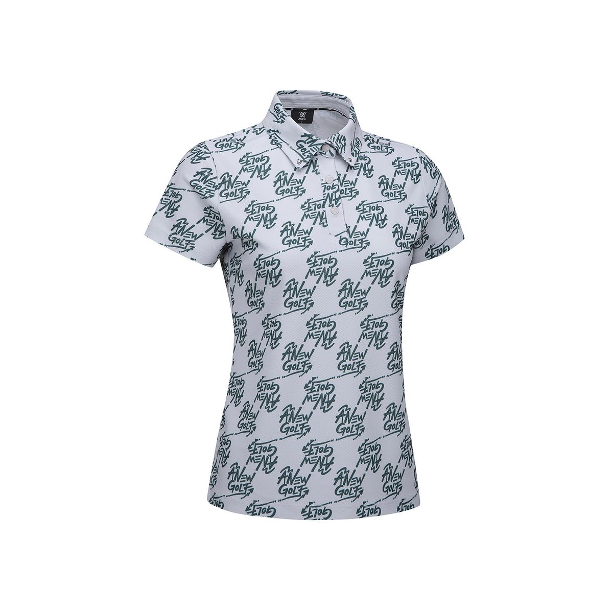 어뉴골프(ANEW GOLF) W LOGO PATTERN SHORT T-SHIRT_GR