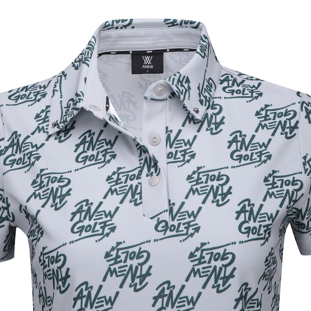 어뉴골프(ANEW GOLF) W LOGO PATTERN SHORT T-SHIRT_GR