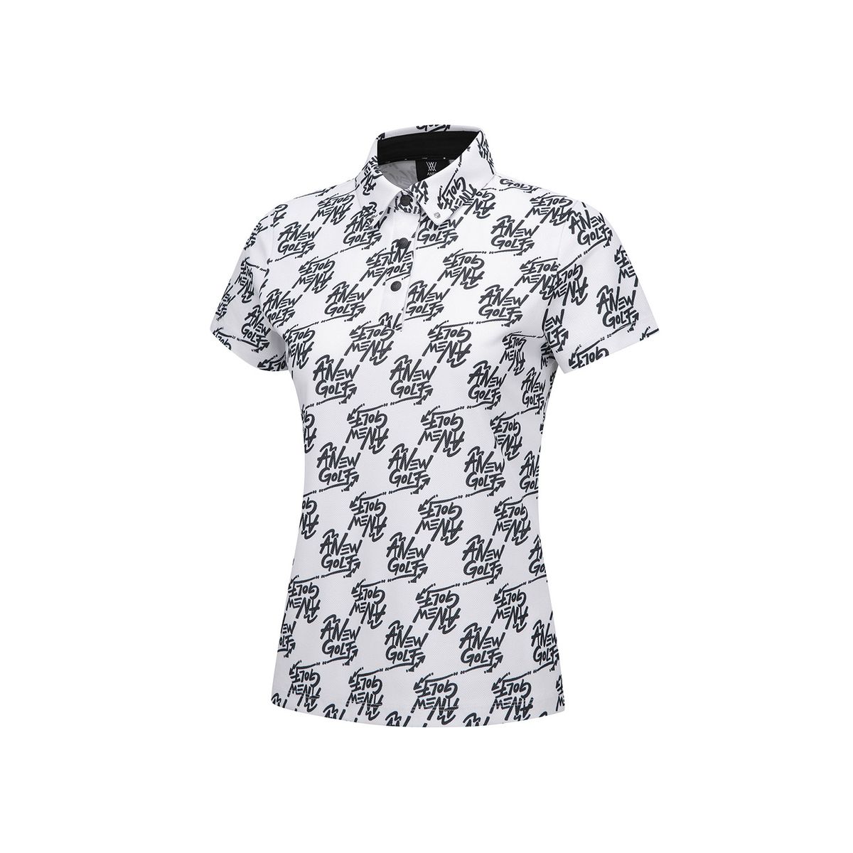 어뉴골프(ANEW GOLF) W LOGO PATTERN SHORT T-SHIRT_WH