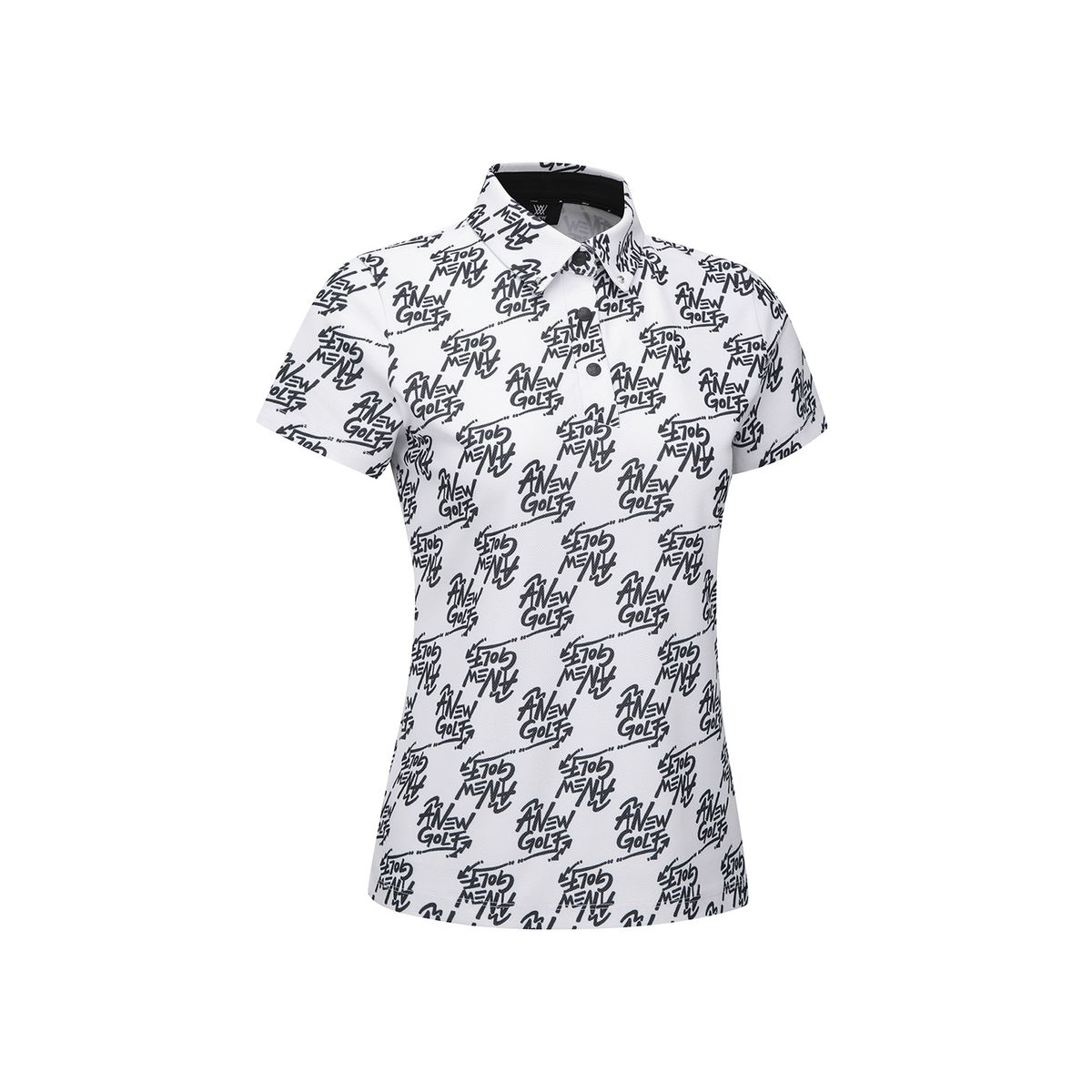 어뉴골프(ANEW GOLF) W LOGO PATTERN SHORT T-SHIRT_WH