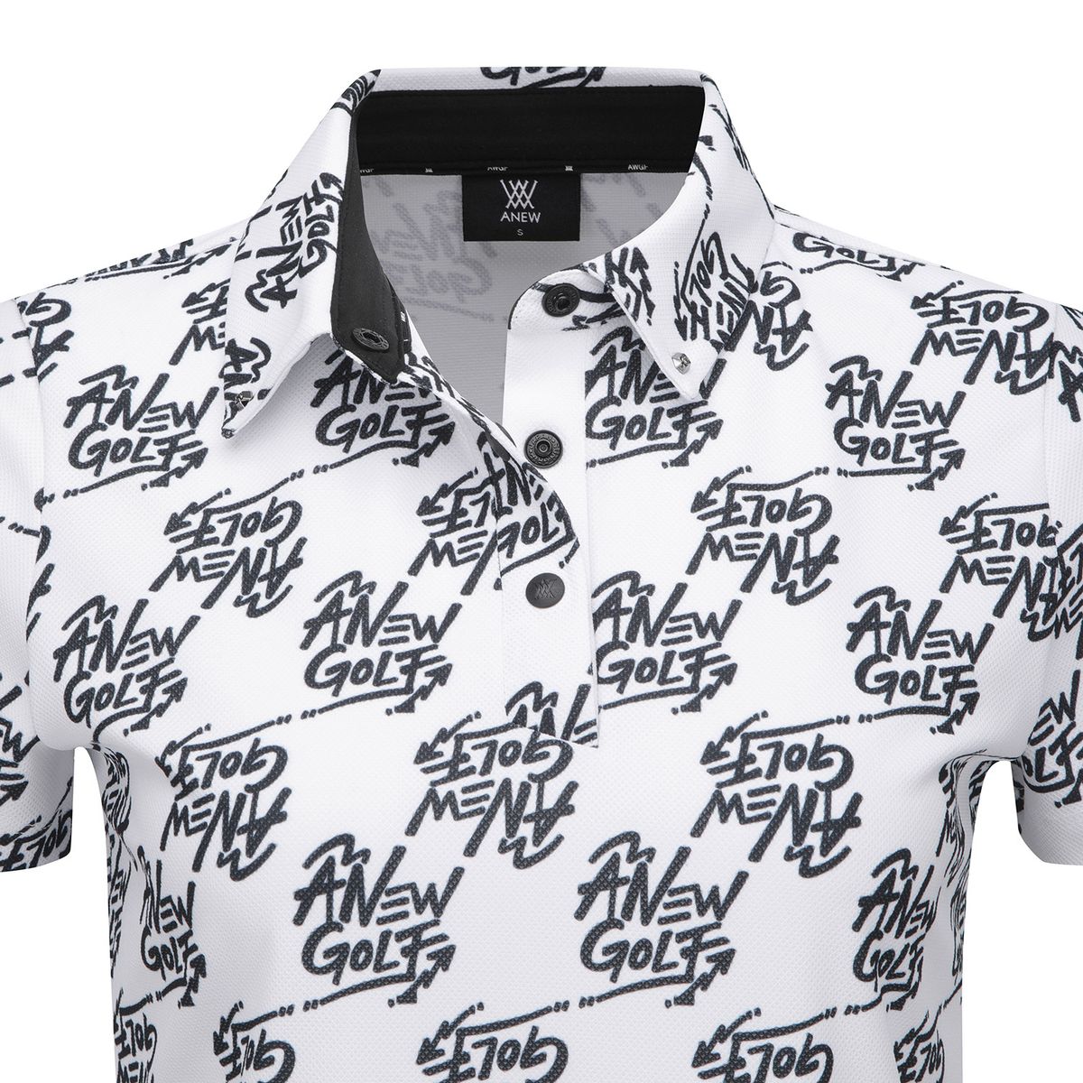 어뉴골프(ANEW GOLF) W LOGO PATTERN SHORT T-SHIRT_WH