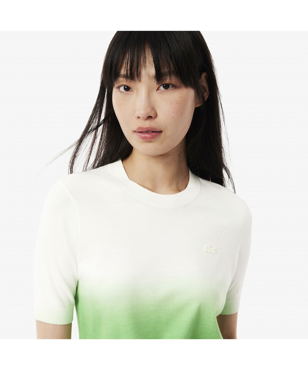라코스테(LACOSTE) 여성 그라데이션 반팔 스웨터 AF9281-55G QBI