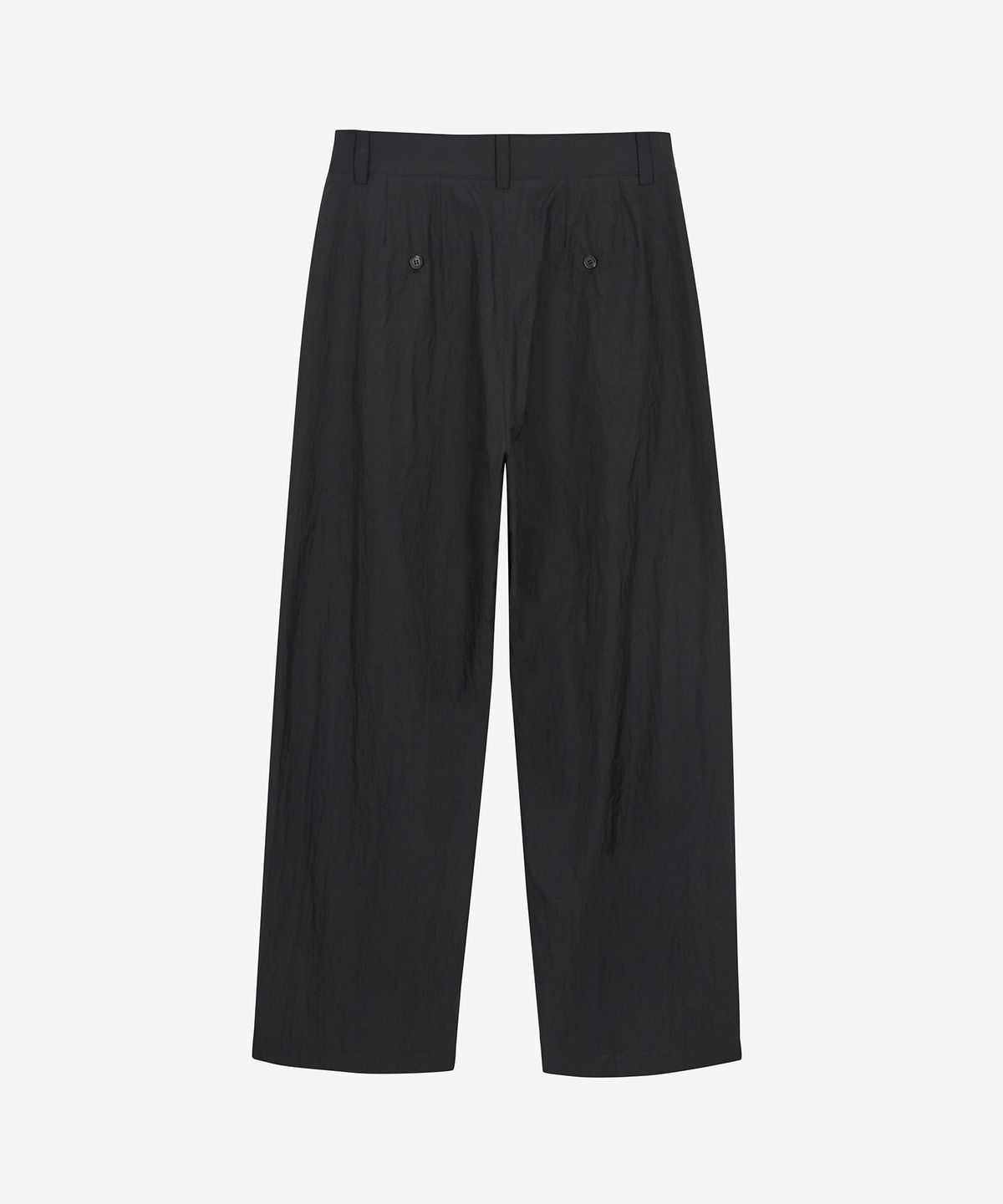 유지(YUJI) AIR TWO-TUCK TROUSERS BLACK