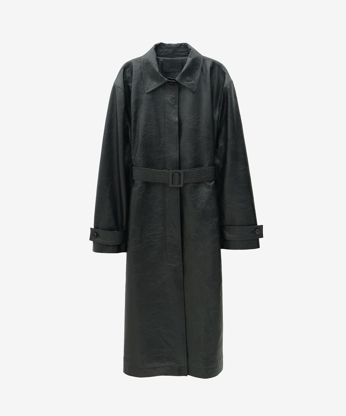 유지(YUJI) CELETTE CRINKLE LEATHER SINGLE COAT