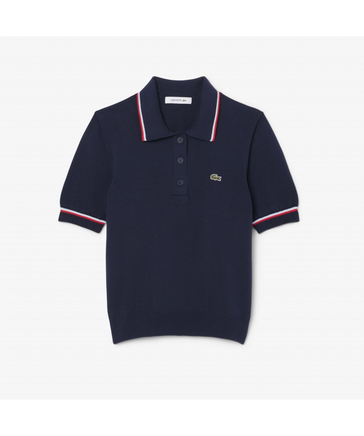 라코스테(LACOSTE) 여성 컬러티핑 폴로 스웨터 AF9283-55G GWI
