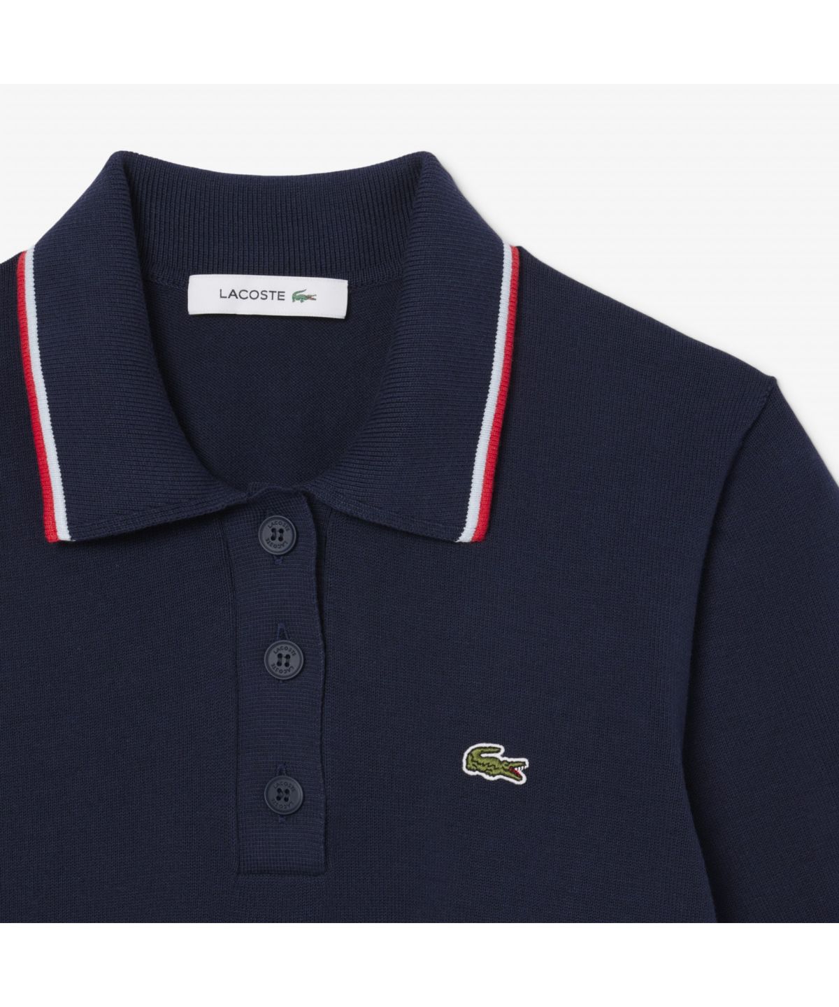 라코스테(LACOSTE) 여성 컬러티핑 폴로 스웨터 AF9283-55G GWI