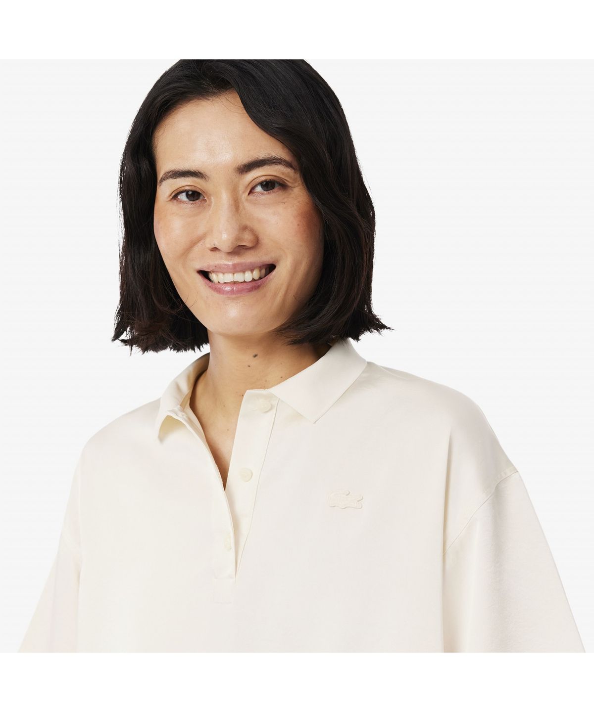 라코스테(LACOSTE) 여성 오버사이즈핏 실키 플루이드 셔츠 CF9747-55G XFJ