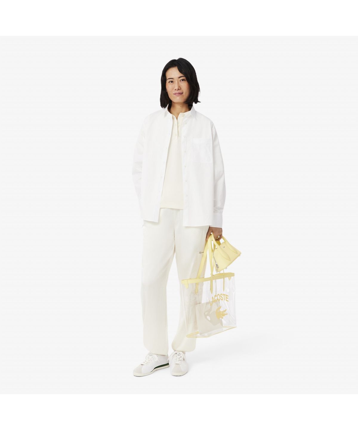 라코스테(LACOSTE) 여성 오버사이즈핏 실키 플루이드 셔츠 CF9747-55G XFJ