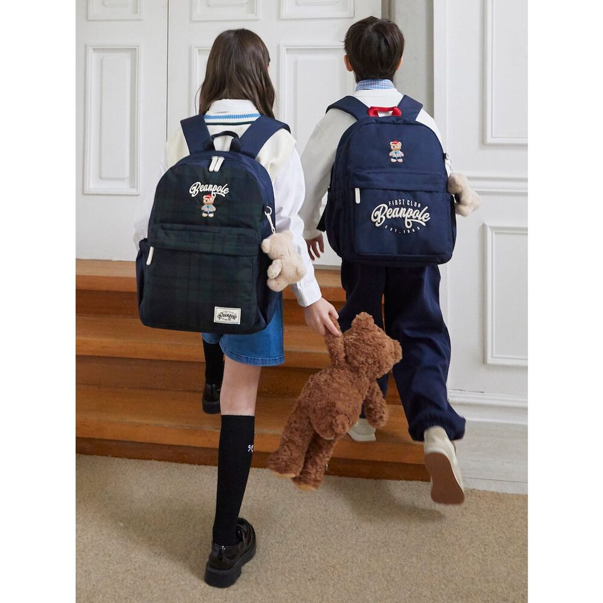 빈폴 키즈(BEANPOLE KIDS) 곰돌이 백팩  네이비 (BI61D4U10R)