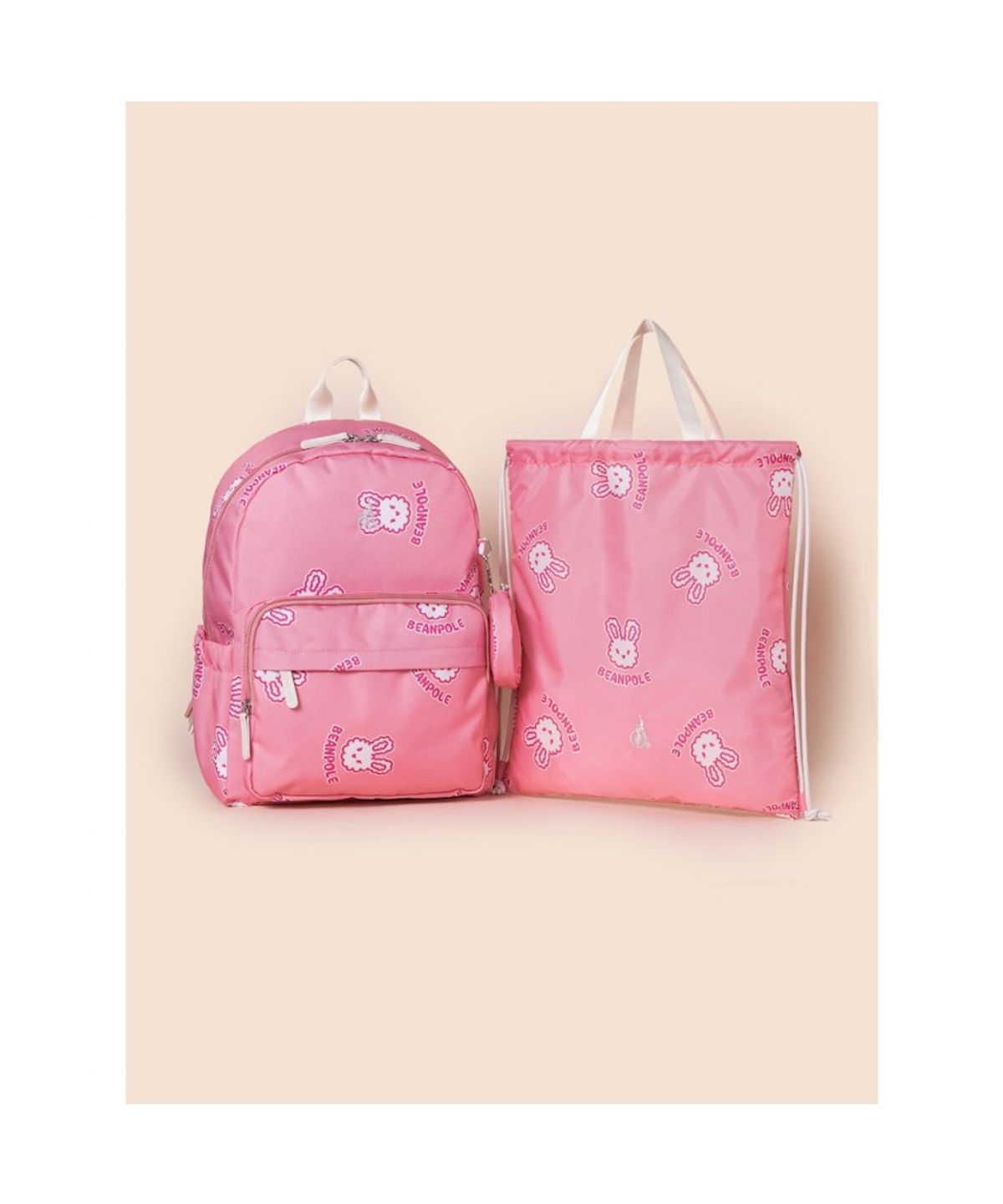 빈폴 키즈(BEANPOLE KIDS) 빙키 그래픽 책가방  라이트 핑크 (BI61D4U13Y)