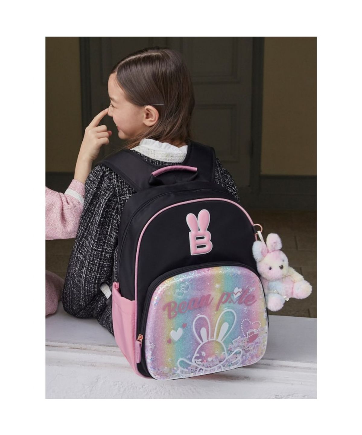 빈폴 키즈(BEANPOLE KIDS) 투명몰드 빙키 책가방  블랙 (BI61D4G015)
