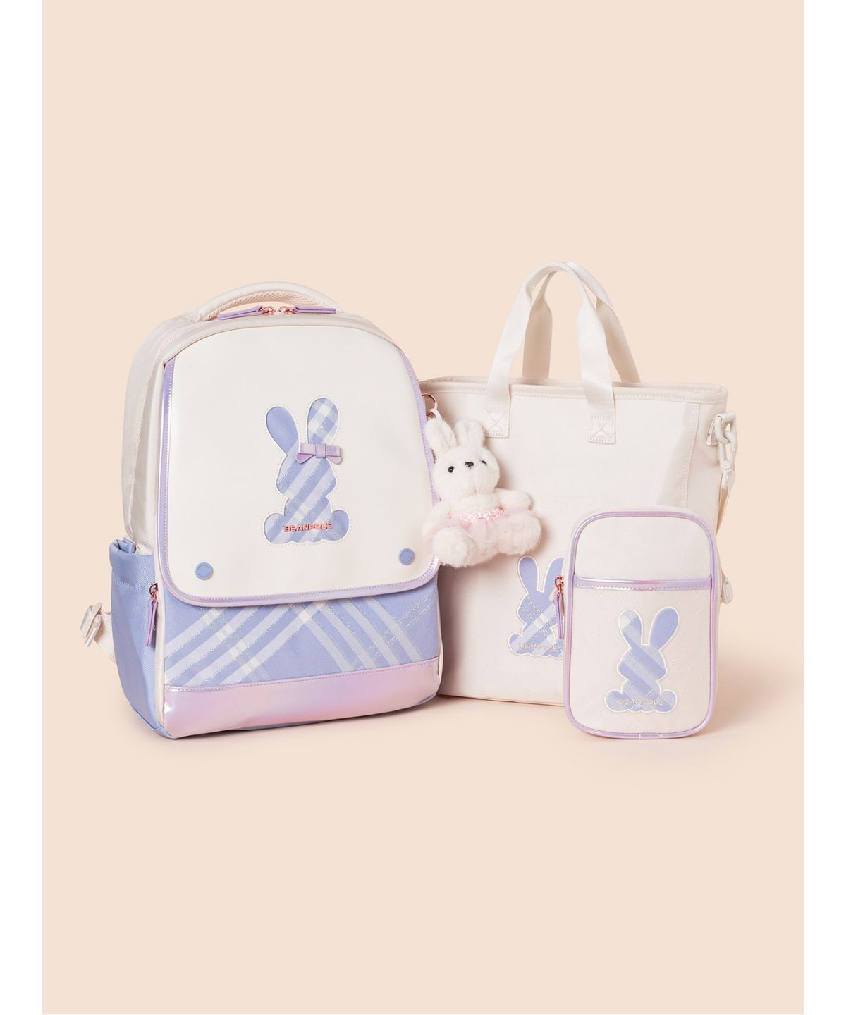 빈폴 키즈(BEANPOLE KIDS) 빙키 여아 사첼 3SET 책가방  라이트 퍼플 (BI61D4G04V)