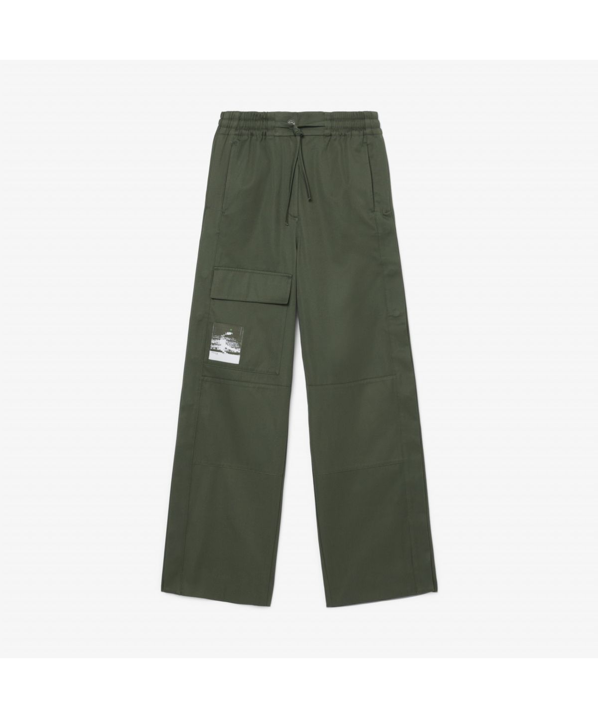 라코스테(LACOSTE) 여성 사이드 플랩 와이드핏 코튼 팬츠 HF2452-55G HCF