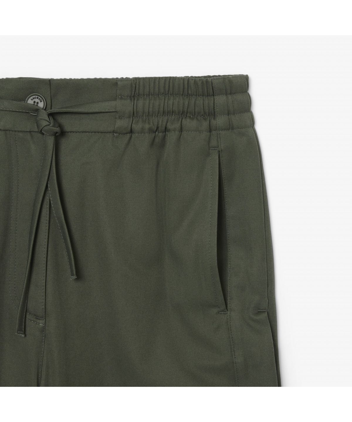 라코스테(LACOSTE) 여성 사이드 플랩 와이드핏 코튼 팬츠 HF2452-55G HCF