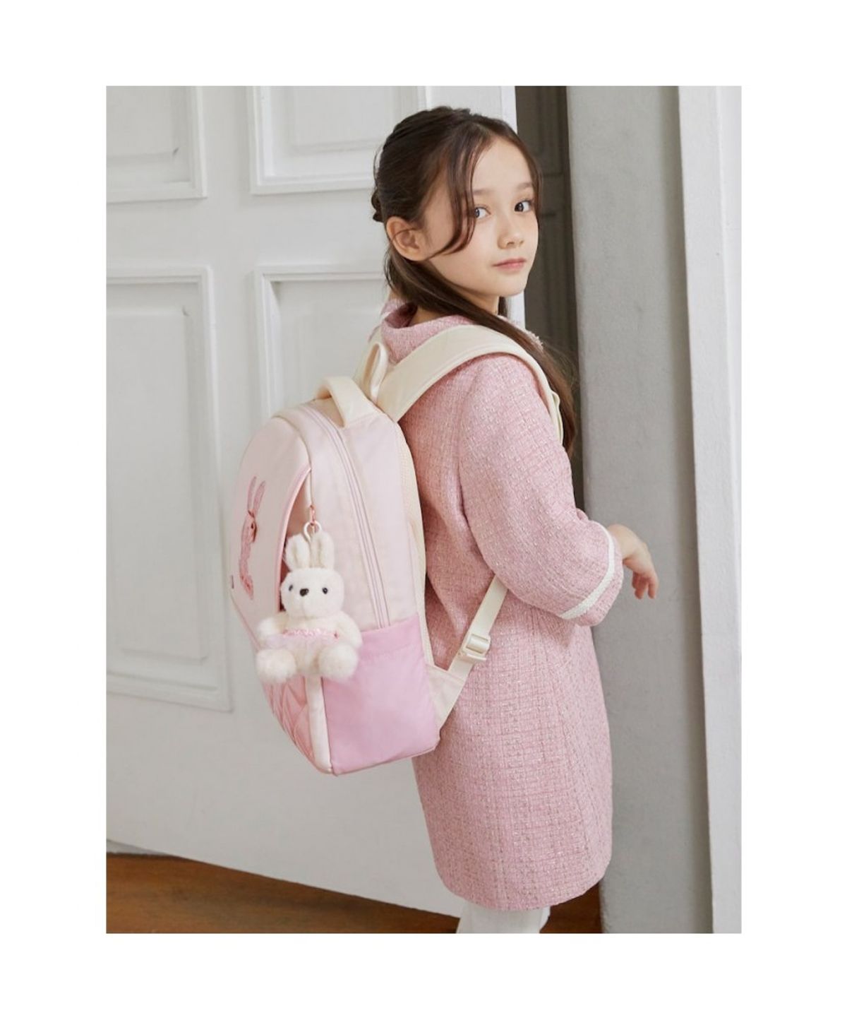 빈폴 키즈(BEANPOLE KIDS) 빙키 여아 사첼 3SET 책가방  라이트 핑크 (BI61D4G04Y)