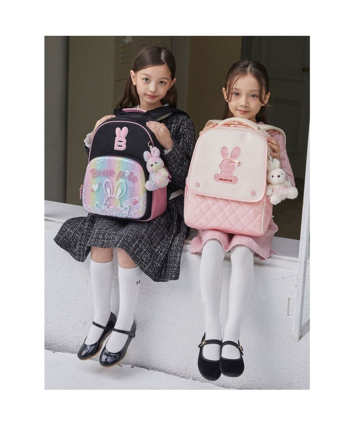 빈폴 키즈(BEANPOLE KIDS) 빙키 여아 사첼 3SET 책가방  라이트 핑크 (BI61D4G04Y)
